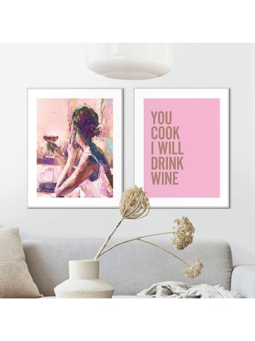 Orangewallz 2-delige set: ingelijste kunstdrukken