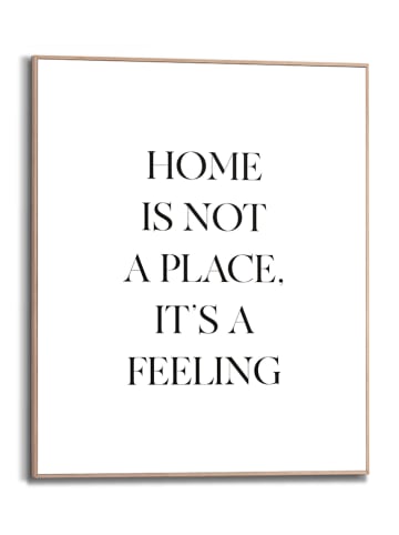 Orangewallz Druk artystyczny "Home is a Feeling" w ramce