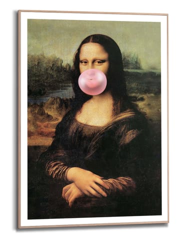 Orangewallz Druk artystyczny "Mona Lisa - Gum" w ramce