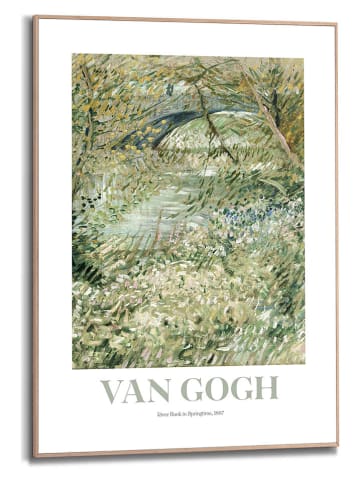 Orangewallz Ingelijste kunstdruk "Van Gogh - River Bank in Springtime"