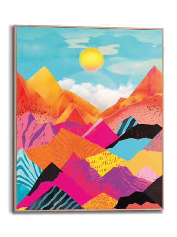 Orangewallz Druk artystyczny "Abstract Colour Mountains" w ramce
