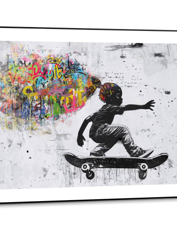 Orangewallz Druk artystyczny "Skater Girl" w ramce