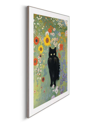Orangewallz Ingelijste kunstdruk "Gustav Klimt - Cat" - (B)50 x (H)70 cm