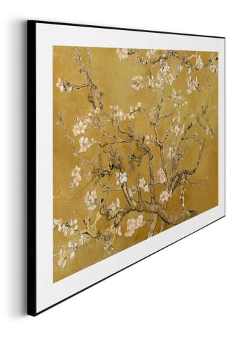 Orangewallz Gerahmter Kunstdruck "Van Gogh - almondblossom gold"