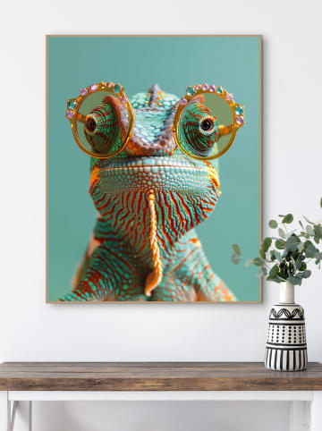 Orangewallz Druk artystyczny "Karma Chameleon" w ramce