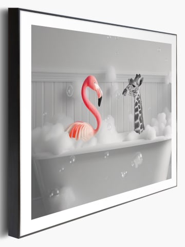 Orangewallz Ingelijste kunstdruk "Bathing Buddie" - (B)40 x (H)50 cm