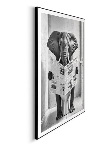 Orangewallz Gerahmter Kunstdruck "Elephant Toilet"