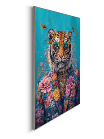 Orangewallz Gerahmter Kunstdruck "Dandy Floral Tiger"