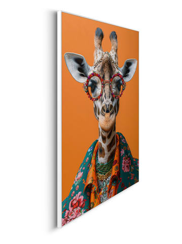 Orangewallz Druk artystyczny "Happy Giraffe" w ramce