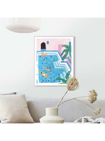 Orangewallz Ingelijste kunstdruk "Pool Fun"