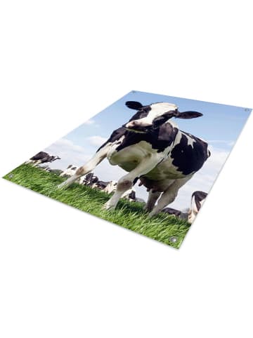 Orangewallz Outdoor-Kunstdruck "Summer Meadow Cow"