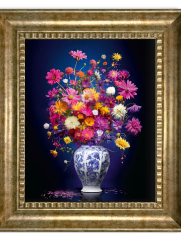 Orangewallz Gerahmter Kunstdruck "Pink Flower Vase"