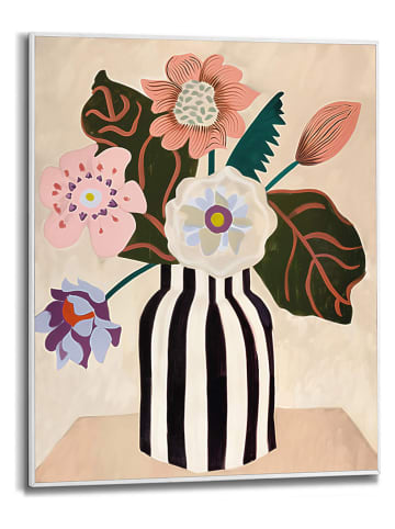 Orangewallz Ingelijste kunstdruk "Black White Striped Vase"