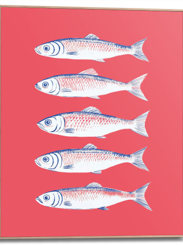 Orangewallz Druk artystyczny "Sardines" w ramce