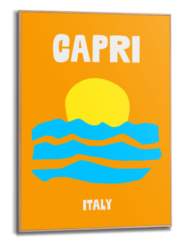 Orangewallz Ingelijste kunstdruk "Destination Capri" - (B)50 x (H)70 cm