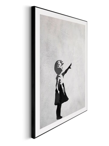 Orangewallz 2-delige set: ingelijste kunstdruk "Balloon Girl" - (B)40 x (H)50 cm