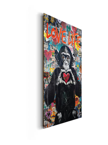 Orangewallz Kunstdruk "Love Life Monkey" - (B)60 x (H)90 cm