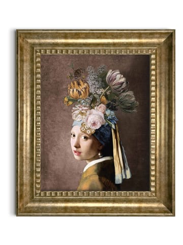 Orangewallz Gerahmter Kunstdruck "Pearl and Flowers"