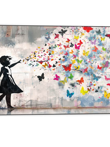 Orangewallz Druk artystyczny "Balloon Girl" w ramce