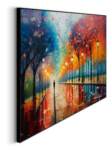 Orangewallz Ingelijste kunstdruk "Colourful Lane" - (B)70 x (H)50 cm