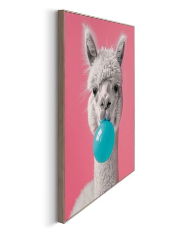 Orangewallz Gerahmter Kunstdruck "Alpaca Bubblegum"