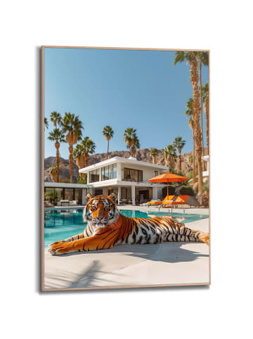 Orangewallz Gerahmter Kunstdruck "Palm Spring Tiger"