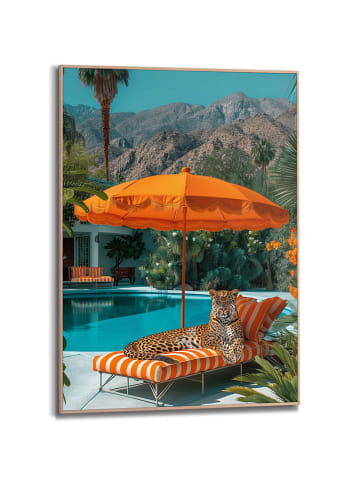 Orangewallz Gerahmter Kunstdruck "Palm Spring Leopard"