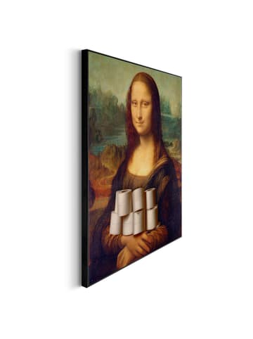 Orangewallz Druk artystyczny "Toilet Mona Lisa" w ramce