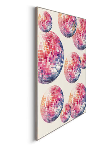 Orangewallz Ingelijste kunstdruk "Glitter Balls Funky" - (B)50 x (H)70 cm