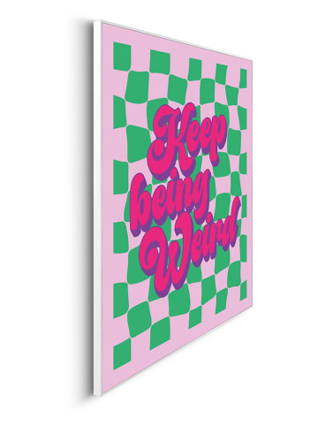 Orangewallz Ingelijste kunstdruk "Keep Being Weird" - (B)40 x (H)50 cm
