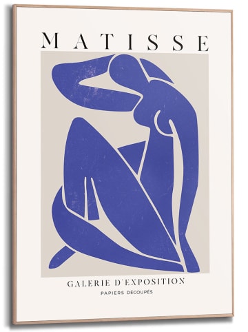 Orangewallz Ingelijste kunstdruk "Blue Matisse Figure"