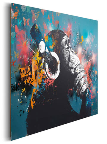 Orangewallz Druk artystyczny "Chimp - blue streetart"