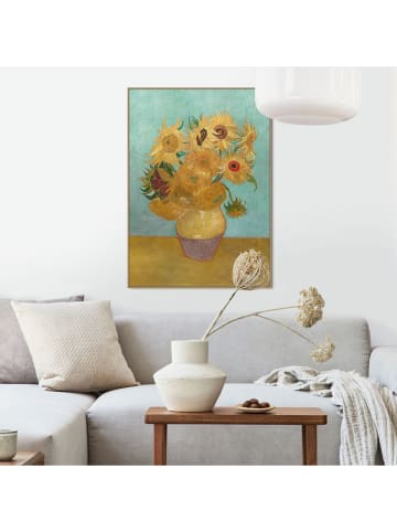 Orangewallz Druk artystyczny "Van Gogh - Sunflowers" w ramce