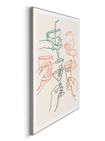 Orangewallz Ingelijste kunstdruk "Cheers Glasses"