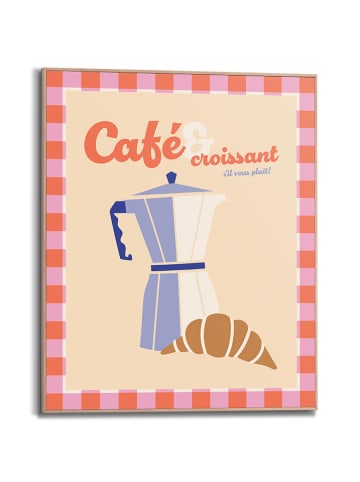 Orangewallz Druk artystyczny "Cafe S'il Vous Plait" w ramce