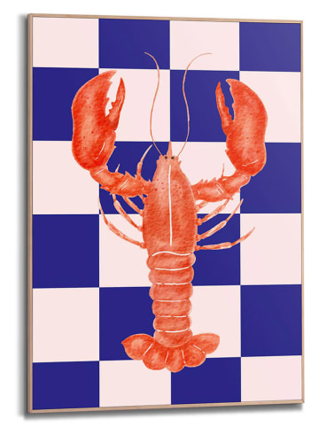 Orangewallz Ingelijste kunstdruk "Blue Checkers Lobster"