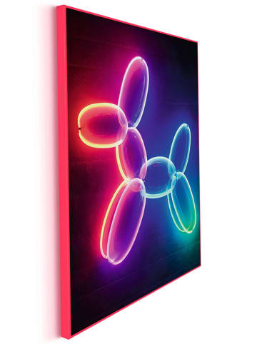 Orangewallz Druk artystyczny "Neon Balloon Dog" w ramce