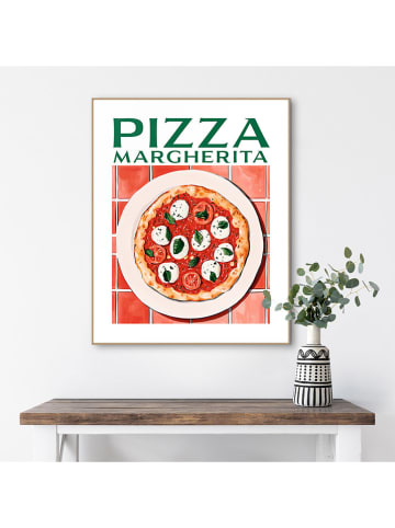 Orangewallz Gerahmter Kunstdruck "Pizza Margherita"