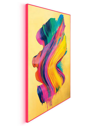 Orangewallz Druk artystyczny "Fluo Abstract Gold I" w ramce