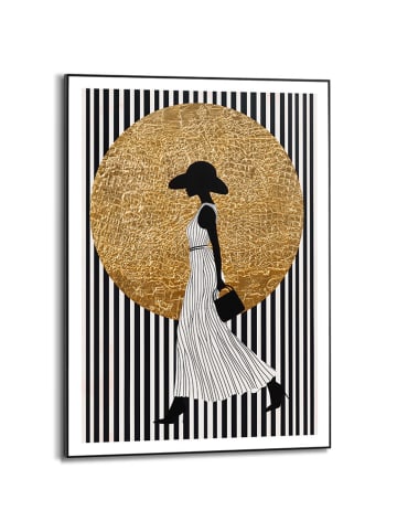 Orangewallz Druk artystyczny "Golden Circle - white dress" w ramce