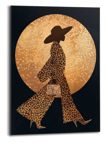 Orangewallz Ingelijste kunstdruk "Golden Circle - panther suit"