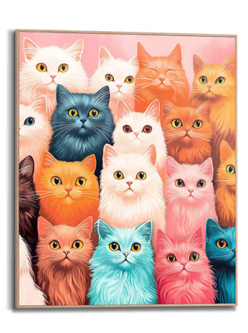 Orangewallz Gerahmter Kunstdruck "Cat Audience"