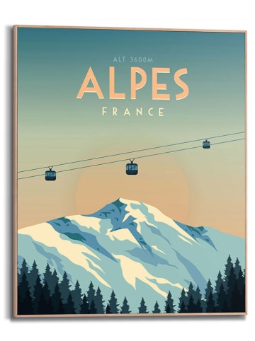 Orangewallz Gerahmter Kunstdruck "Alpes France"