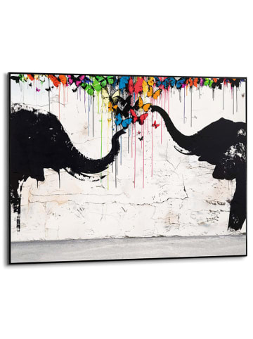 Orangewallz Druk artystyczny "Elephant Butterflies" w ramce