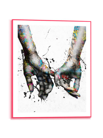Orangewallz Ingelijste kunstdruk "Loving Coloured Hands"