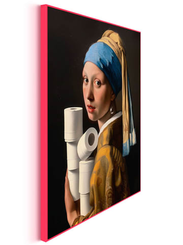 Orangewallz Gerahmter Kunstdruck "Toilet Pearl Girl"