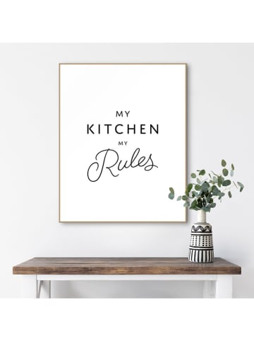 Orangewallz Druk artystyczny "Kitchen Rules" w ramce