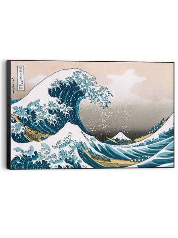 Orangewallz Gerahmter Kunstdruck "Hokusai - the great wave"