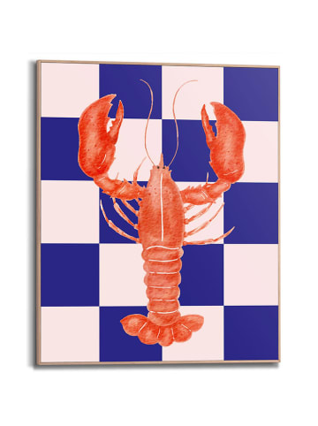 Orangewallz Druk artystyczny "Lobster Blue Pink" w ramce