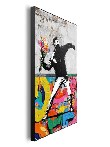 Orangewallz Ingelijste kunstdruk "Graffiti FlowerThrower"